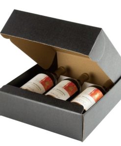 Kutije za vino ležeće black embossed 3 bottle box 13 3 8 x 11 x 3 1 2 case 30 dfa Kutije za vino ležeće