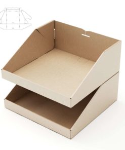 Shop dispanzer kutija bela na sprat braon Shop