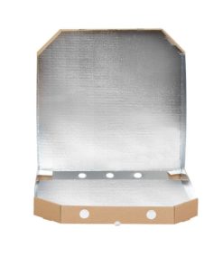 Pizza Kutije Kutija za picu jednodelna siva sa folijom otvorena Pizza Kutije